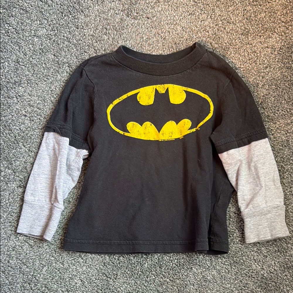 Batman Black and Gray Long Sleeve Shirt